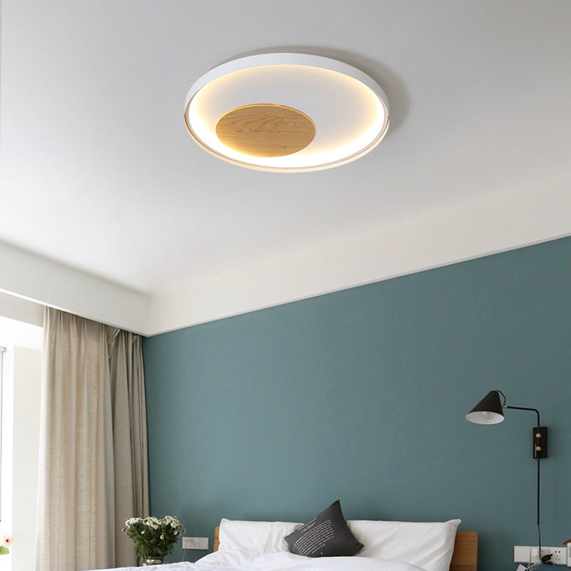 Modern Minimalist Disk Metal Ceiling Light Fixture - White/Black Led Flush Mount 12/16/19.5 Wide