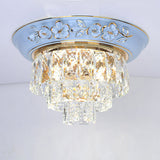 Minimalist Crystal Block Led Ceiling Fixture - Beige/Blue 12/14/18 Wide Blue / 14