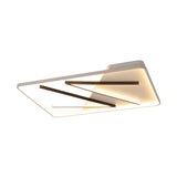 Modern Acrylic Double V - Shape Ceiling Lamp Black And White Led Flush Mount Light With Stepless