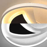 16’/20.5’ Modern Geometric Ceiling Light Fixture – Black & White Acrylic Led