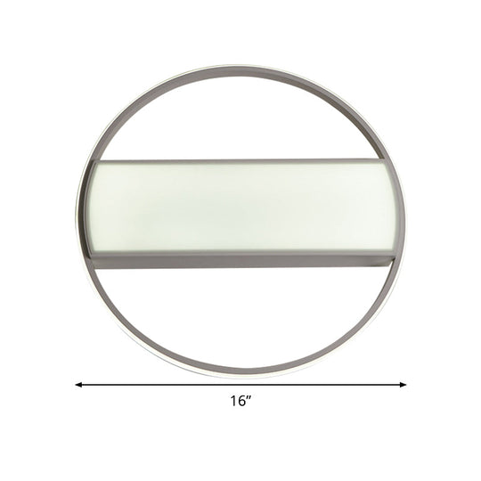 Modern Acrylic Led Ceiling Light For Stairway - Rectangle Flush Mount In Black Or White 16-24 Wide