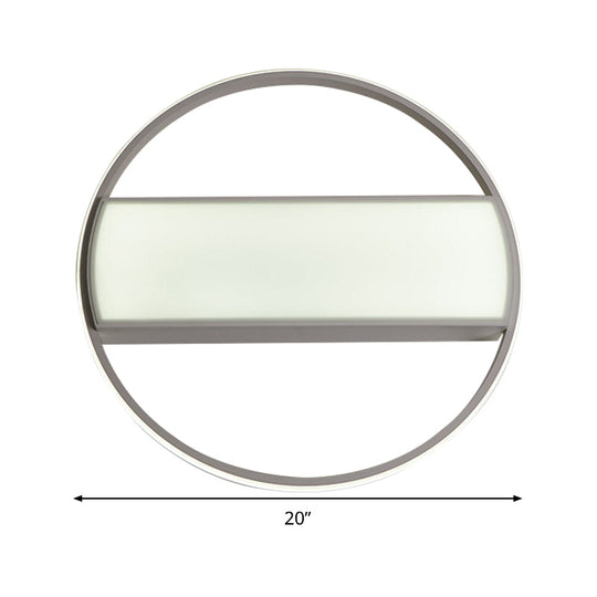 Modern Acrylic Led Ceiling Light For Stairway - Rectangle Flush Mount In Black Or White 16-24 Wide