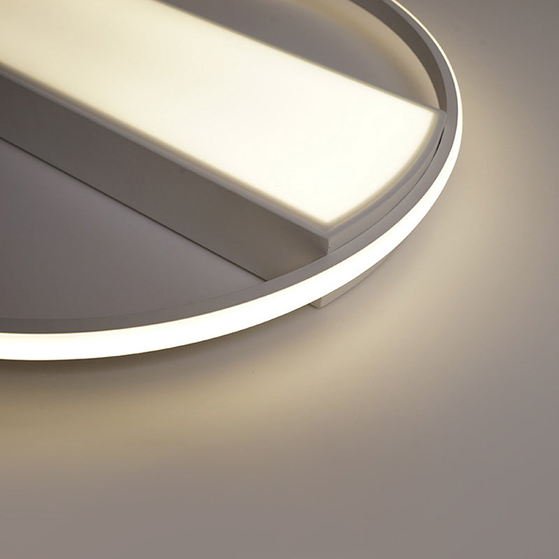 Modern Acrylic Led Ceiling Light For Stairway - Rectangle Flush Mount In Black Or White 16-24’ Wide