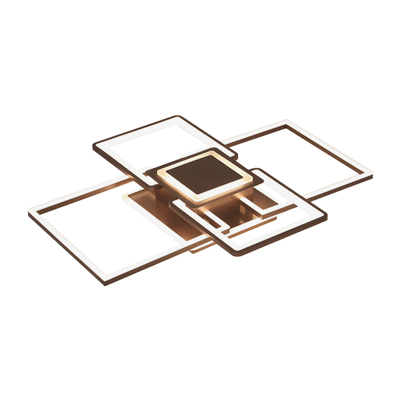 Simple Acrylic Led Flush Mount Ceiling Light Fixture - 21.5/25.5/31.5 Wide White/Coffee Warm/White