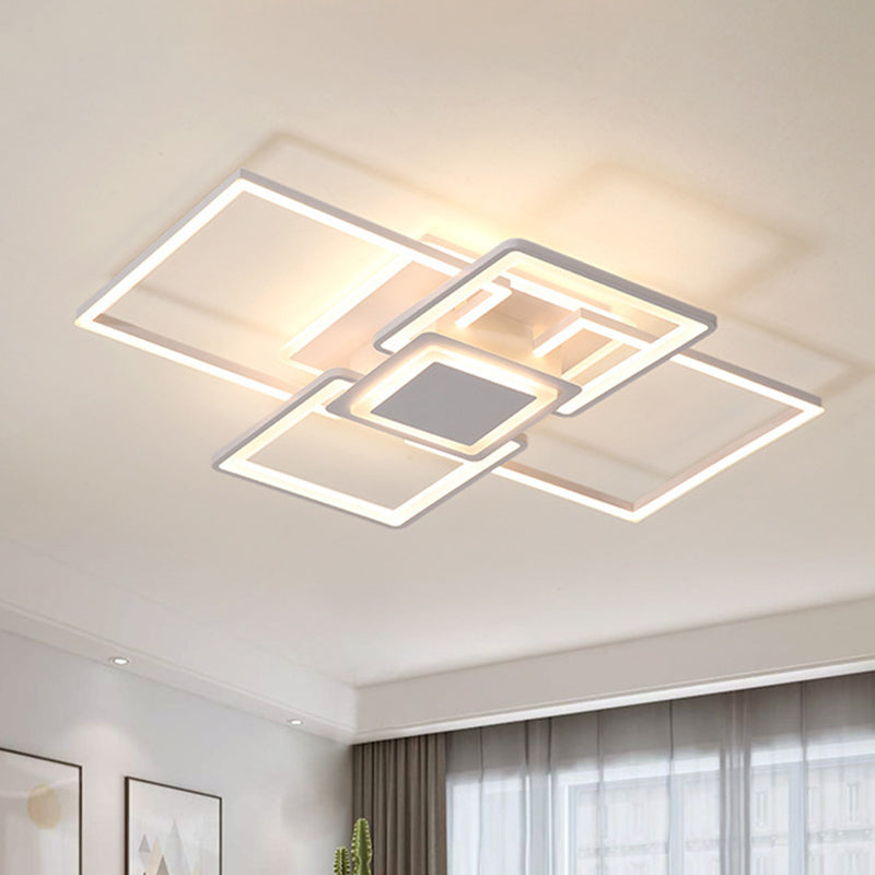 Simple Acrylic Led Flush Mount Ceiling Light Fixture - 21.5/25.5/31.5 Wide White/Coffee Warm/White
