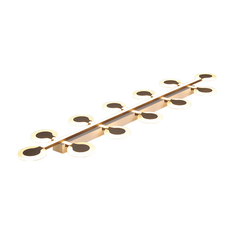 Contemporary Brown Acrylic Flush Mount Ceiling Lamp With Warm/White Light - 8/10/12 Bulbs 31.5/39/47