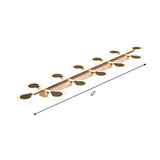 Contemporary Brown Acrylic Flush Mount Ceiling Lamp With Warm/White Light - 8/10/12 Bulbs 31.5/39/47