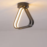 Modern Triangle Acrylic Led Ceiling Light In Black/White With Multiple Color Options Black / Warm