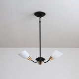 Modern Beveled Glass Chandelier With Starburst Design - Black Hanging Ceiling Light (3/6/8 Heads)