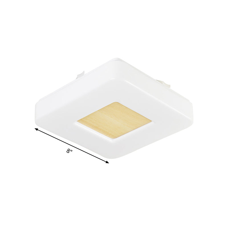 Modern Square Flush Mount Led Ceiling Light In Warm/White - Wide Acrylic Fixture 8’/14.5’/18.5