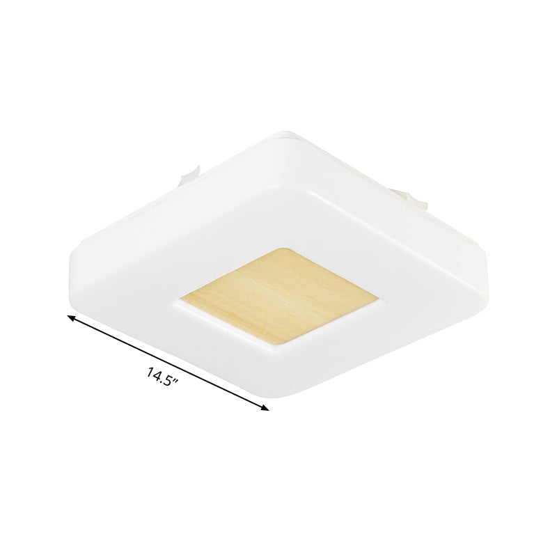 Modern Square Flush Mount Led Ceiling Light In Warm/White - Wide Acrylic Fixture 8/14.5/18.5
