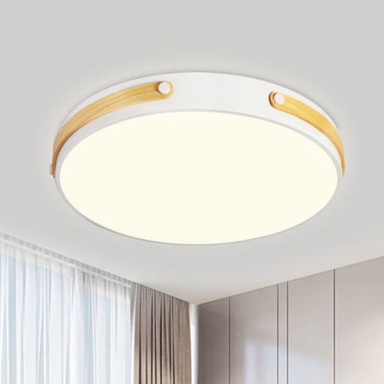 Modernist Acrylic Led Ceiling Lamp Warm/White Light 16’/21.5’ Wide