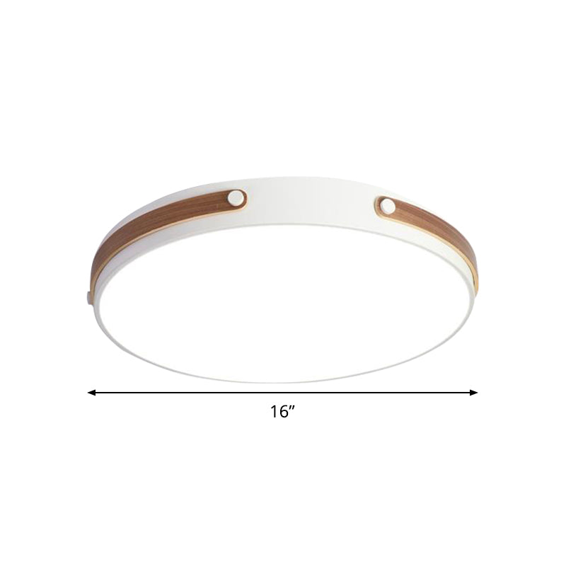 Modernist Acrylic Led Ceiling Lamp Warm/White Light 16’/21.5’ Wide