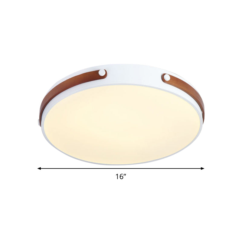 Modernist Acrylic Led Ceiling Lamp Warm/White Light 16’/21.5’ Wide