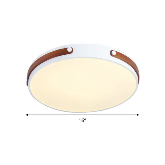 Modernist Acrylic Led Ceiling Lamp Warm/White Light 16/21.5 Wide