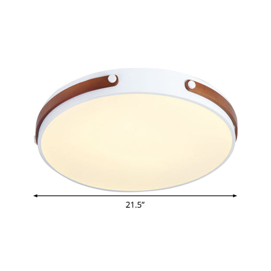 Modernist Acrylic Led Ceiling Lamp Warm/White Light 16’/21.5’ Wide