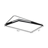 Modern Rectangle Ceiling Mounted Led Flush Light Fixture For Living Room - Black/White With