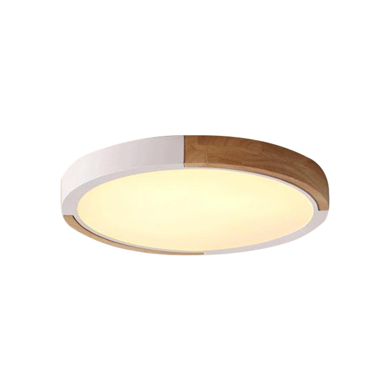 Circular Macaron Led Flush Mount Ceiling Light In 3 Colors And 2 Options 16/19.5 Wide