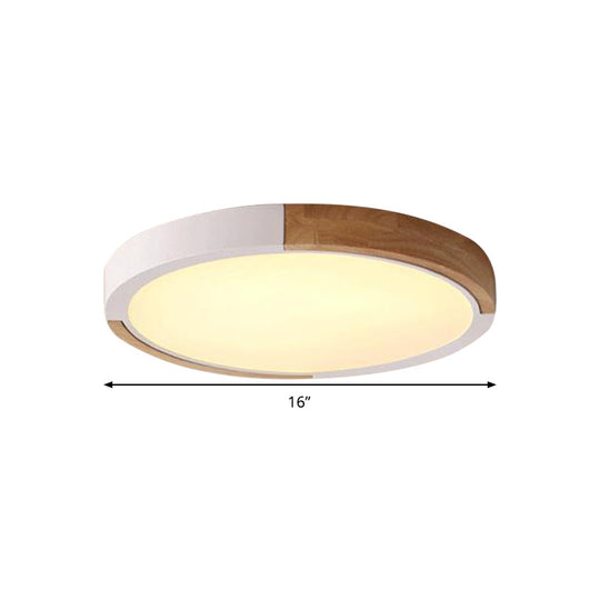 Circular Macaron Led Flush Mount Ceiling Light In 3 Colors And 2 Options 16’/19.5’ Wide