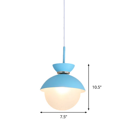 Macaron Flared Pendant Light: Gray/Blue/Pink Ideal For Dining Room