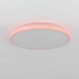 Modern Pink Led Ceiling Mounted Fixture Round Acrylic Flush Mount Light In Warm & White 15/18/22