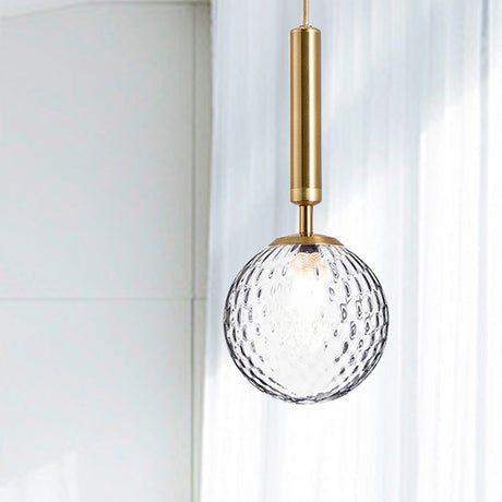 Clear Prism Glass Pendant Lamp - Modern Hanging Light Kit (1 Head) In Black/Brass