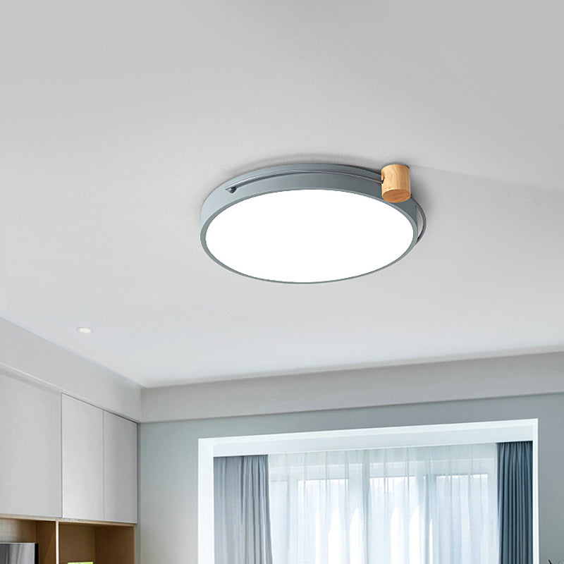 Led Flush Mount Lighting Fixture In Warm/White Light For Living Room Ceiling - Grey/White/Green
