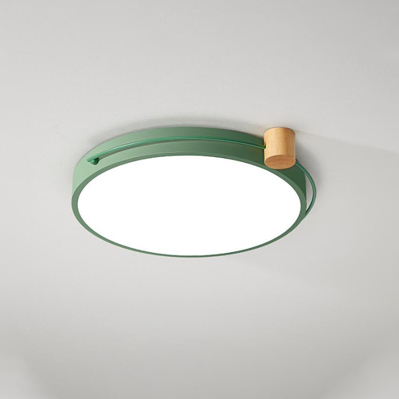 Led Flush Mount Lighting Fixture In Warm/White Light For Living Room Ceiling - Grey/White/Green