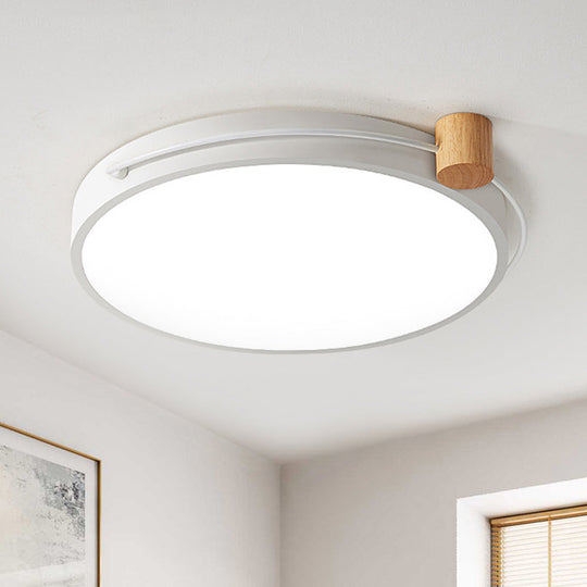 Led Flush Mount Lighting Fixture In Warm/White Light For Living Room Ceiling - Grey/White/Green