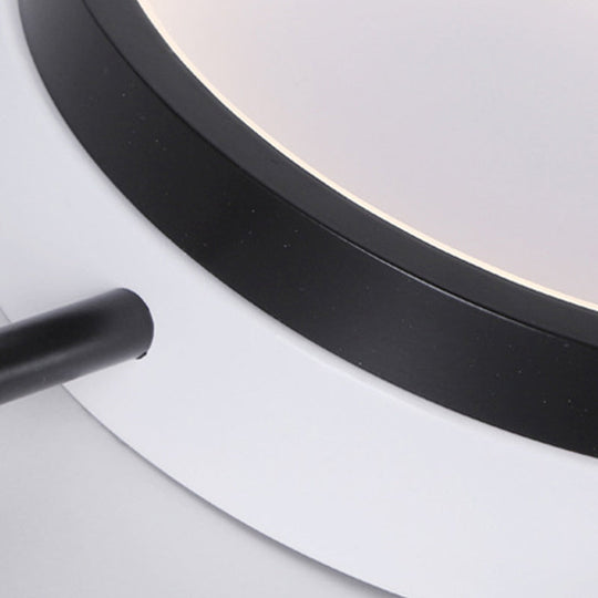 Nordic Acrylic Led Flush Light: Black Molecular Design 4/5 Light Options Warm/White Ideal For Living