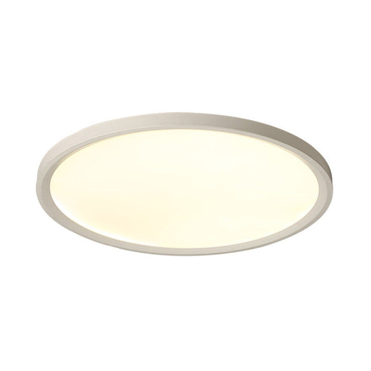 Minimalist White Disc Flush Light - Super Thin Acrylic Led Ceiling Lamp 16/19.5/23.5 Dia Warm/White