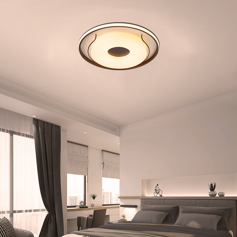 Nordic Style Led Acrylic Flushmount Lighting - 16/19.5 Dia White Round Ceiling Flush Light