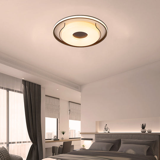 Nordic Style Led Acrylic Flushmount Lighting - 16/19.5 Dia White Round Ceiling Flush Light