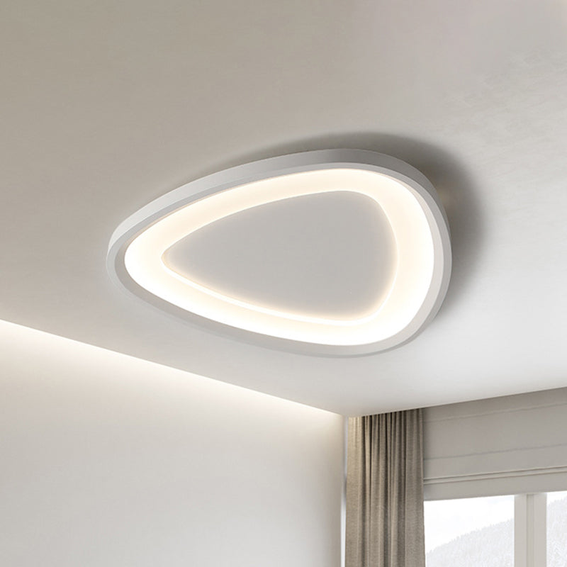 Modern Triangle Ceiling Mount Light - 18’/23.5’ W Stylish Metal Led Flush Lighting Warm/White