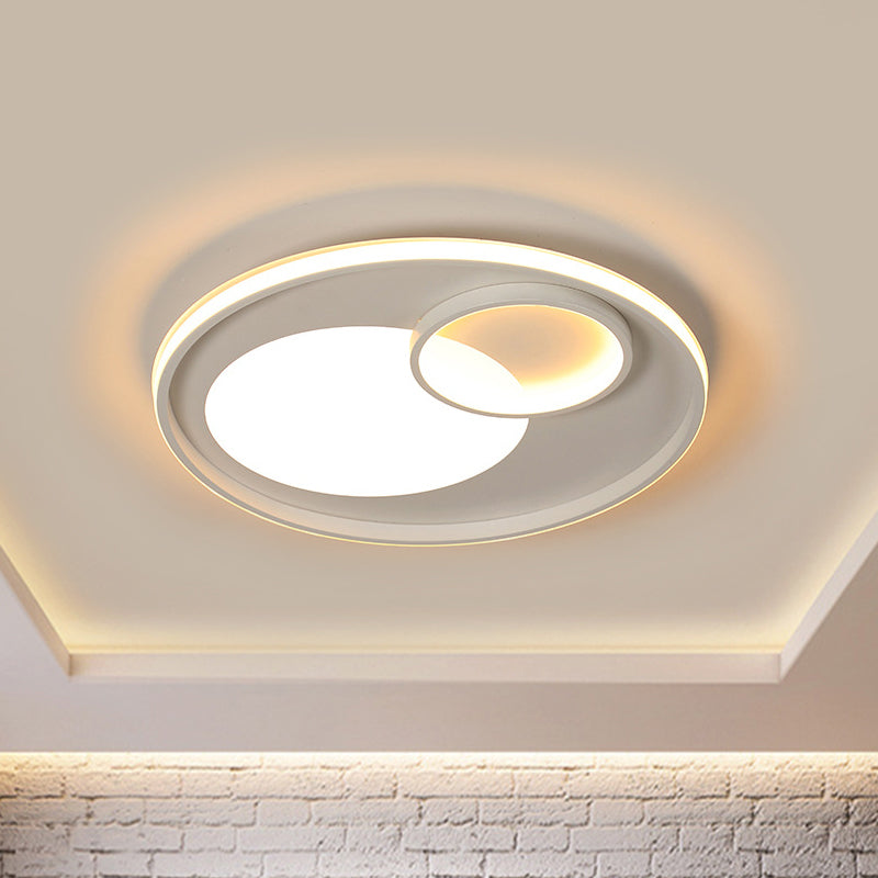 Modernist Led Acrylic Ceiling Light Fixture - 18/21.5 Diameter Warm/White Remote Control Dimming