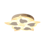 Simple Heart Acrylic Led Ceiling Light With Remote Dimming - Warm/White 18/23 Wide