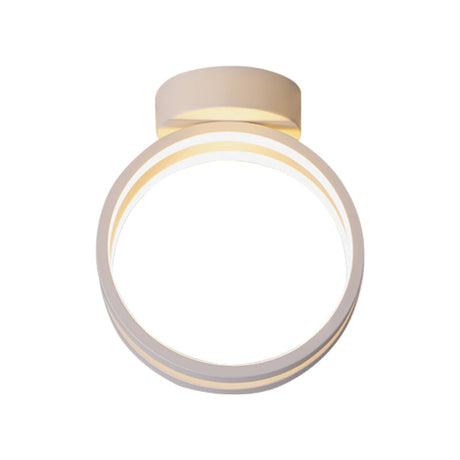 Minimalist Black/White Led Flush Mount Ceiling Light With Warm/White/3 Color Lighting