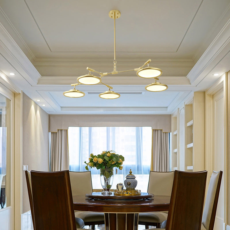 Gold Branch Chandelier Light Fixture - Modern Pendant Kit With 3/5 Heads In Warm/White