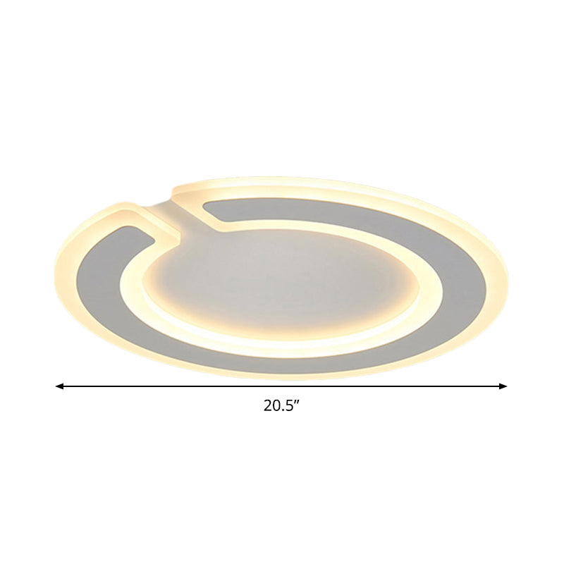 16.5’/20.5’ Dia Round Ceiling Lamp - Simple & Elegant Led Flushmount Lighting In