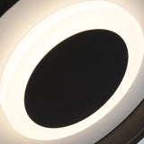 Modern Mini Led Flush Mount Ceiling Lamp With Black Frame In Warm/White/3 - Color Light Options