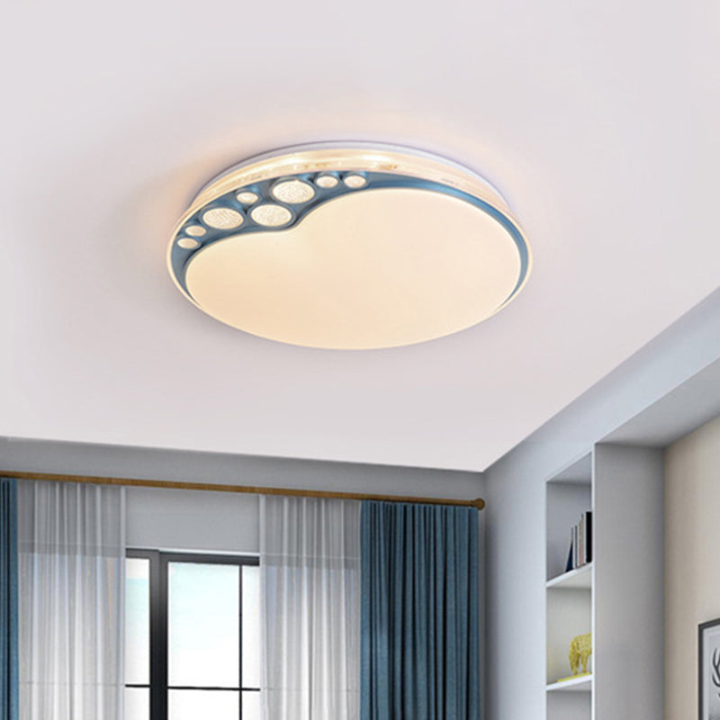 Sky Blue Apple Ceiling Lamp With Led Light In Warm/White/3 Colors / Warm