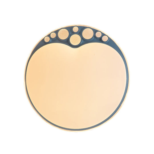 Sky Blue Apple Ceiling Lamp With Led Light In Warm/White/3 Colors