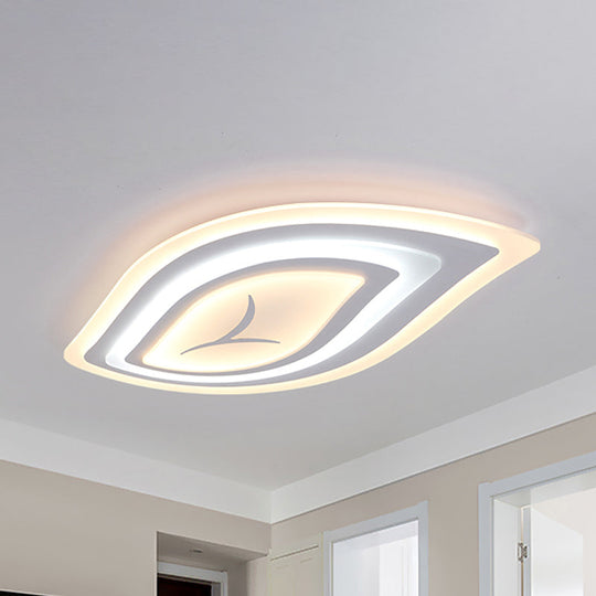 Modern Acrylic Led Ceiling Light With Stepless Dimming In Warm Or White - 21.5/25.5/33.5 Wide / 21.5