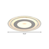 Simple Style Led Flush Mount Fixture In White With Acrylic Shade Circle Design 3 Color Light Options