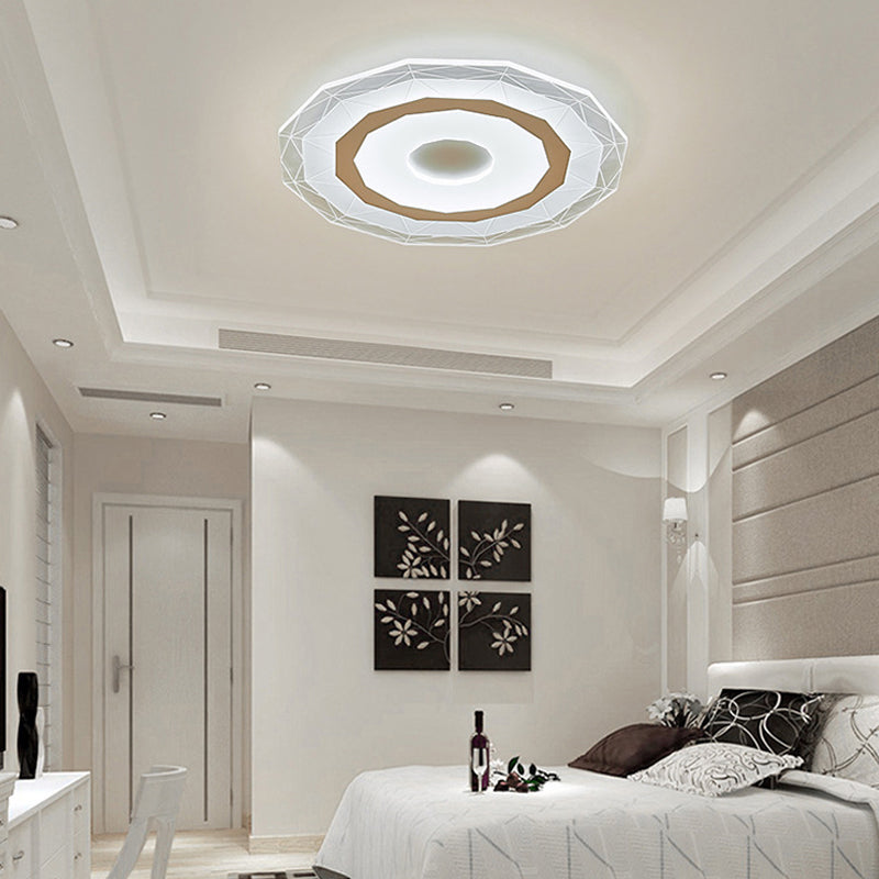 19.5’/23.5’ Ultra - Thin Ceiling Lamp Simple Style Acrylic White Led Flush Mount –
