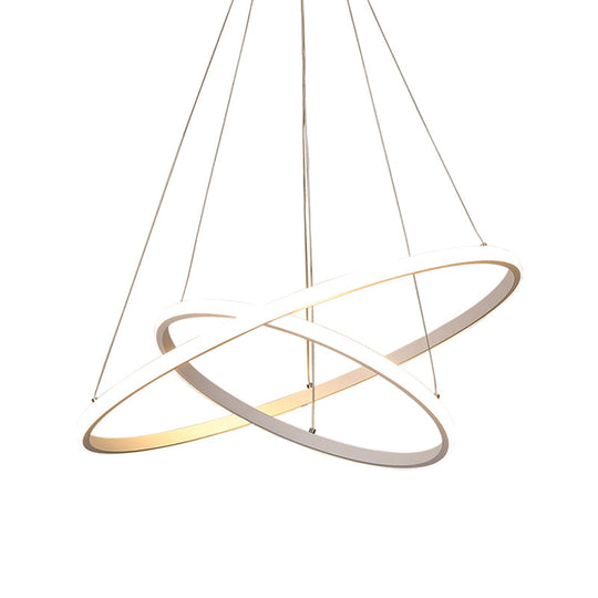 Modern Acrylic Led Orb Hanging Light Kit In Warm/White – Sizes Range From 8’ To 23.5’ Wide