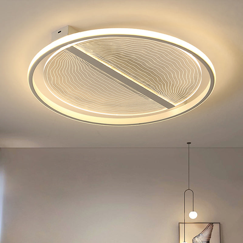Minimalist Led Ceiling Light For Bedroom - Ultra - Thin Acrylic Flush Mount In Warm/White