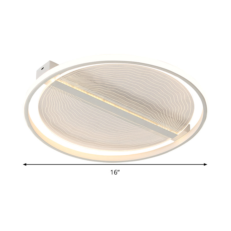 Minimalist Led Ceiling Light For Bedroom - Ultra - Thin Acrylic Flush Mount In Warm/White
