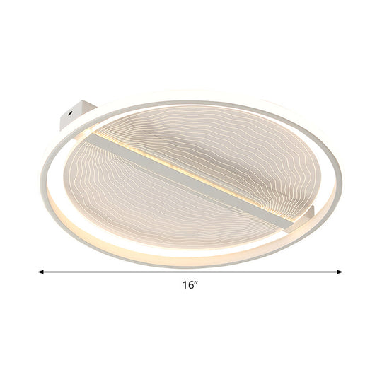 Minimalist Led Ceiling Light For Bedroom - Ultra - Thin Acrylic Flush Mount In Warm/White