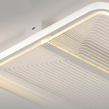 Modern Acrylic Square Flush Mount Lamp - White Ceiling Light Fixture With Warm/White
